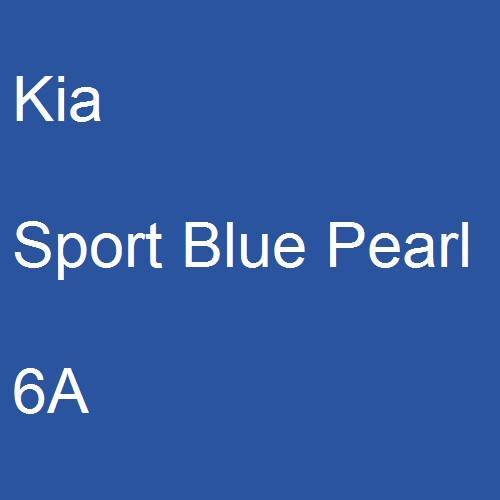 Kia, Sport Blue Pearl, 6A.